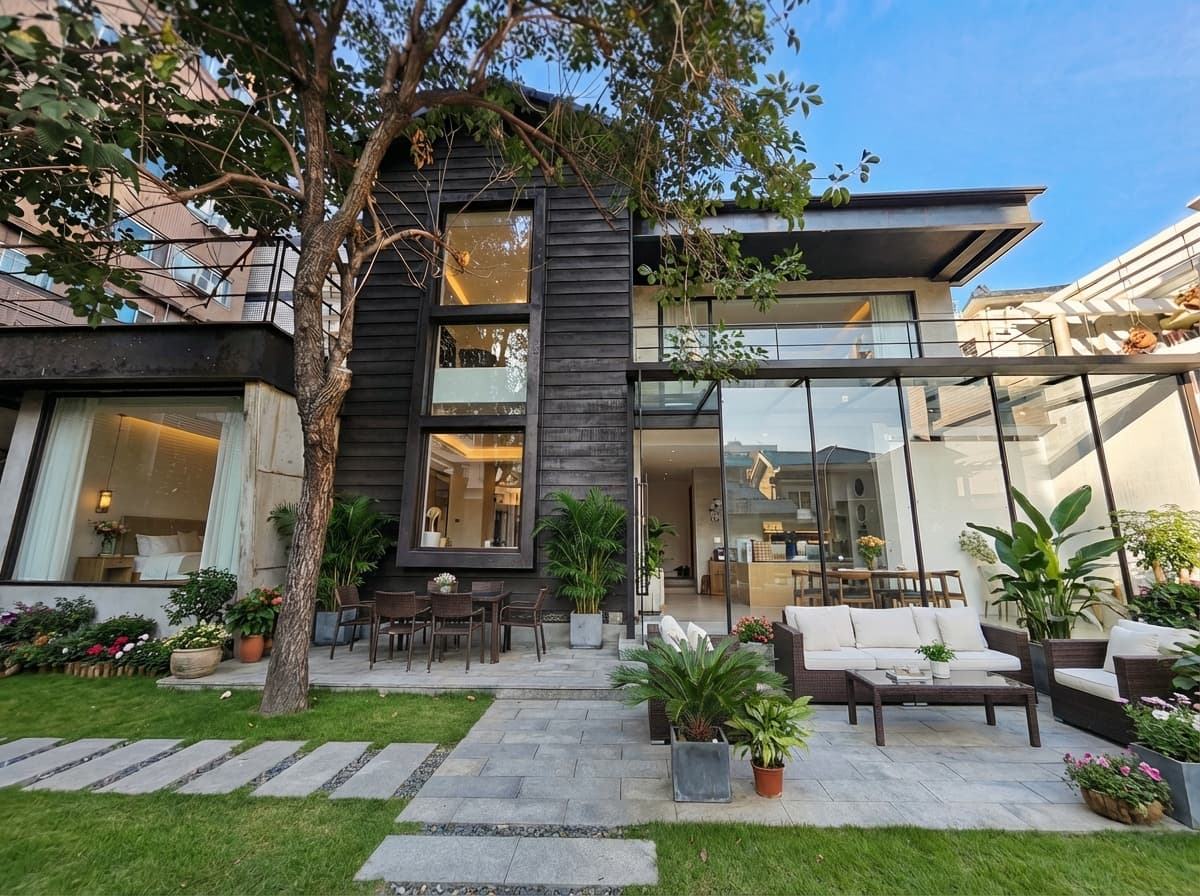 護木油外牆 施工前